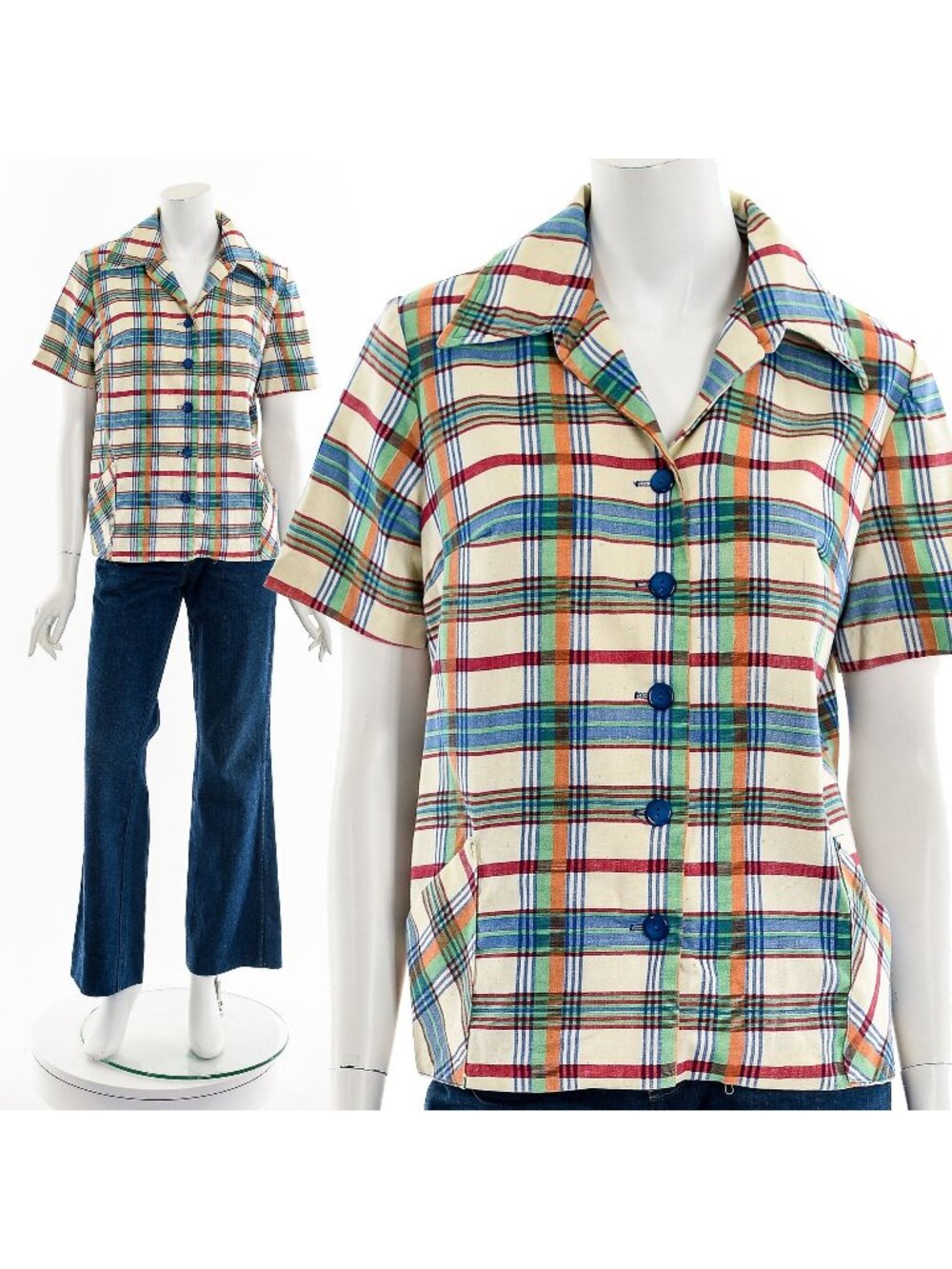 Plaid Short Jacket 60s